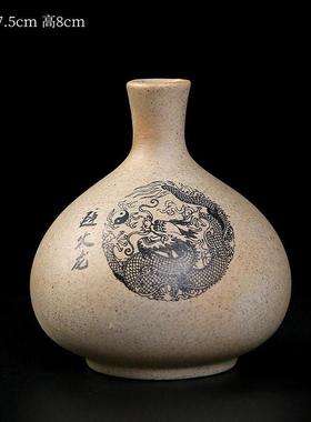 土陶避火龙瓶子厨房西北角壁火龙瓶黄碎石辟火葫芦五方土化解厨房