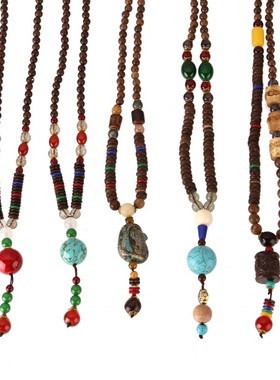 复古民族风 女项链男士毛衣链长款百搭简约大气秋冬衣服挂件吊坠