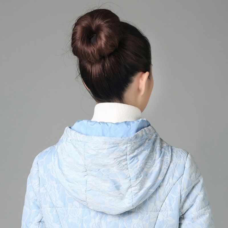 外套领子多功能i羽绒服亲肤防脏贴毛线布料保暖针织可拆卸立领螺 - 图3