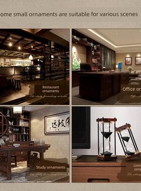 时间沙漏计时器装饰覆古创意半小时30/60分钟一个防坠落流沙瓶小