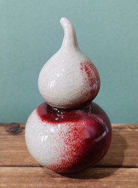 钧瓷葫芦摆件招财风水家r居饰品开业乔迁创意工艺礼品陶瓷福禄葫