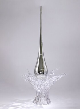 悬挂艺术装饰品透明树脂空中吊饰水滴I雕塑酒店大堂大型落地摆件