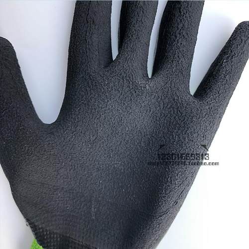 爱2303尼龙乳胶泡沫手套，防滑，透气，舒适，耐磨橡胶夏季劳保工 - 图1