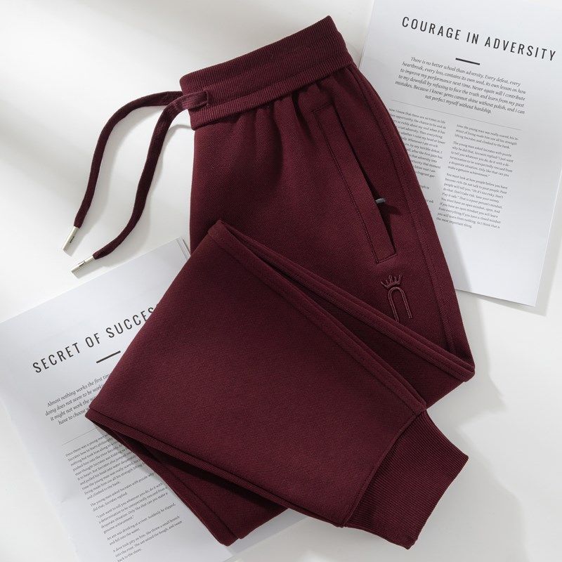 拉链口袋高腰浅灰色运动裤女士春秋季新款束脚宽松大码休闲卫裤子,淘宝优惠券,粉丝福利购,淘宝优惠卷