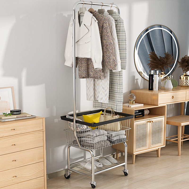 衣架落地卧室衣帽架床头床尾床边晚上睡觉放衣服的隔夜衣收纳神器 - 图1