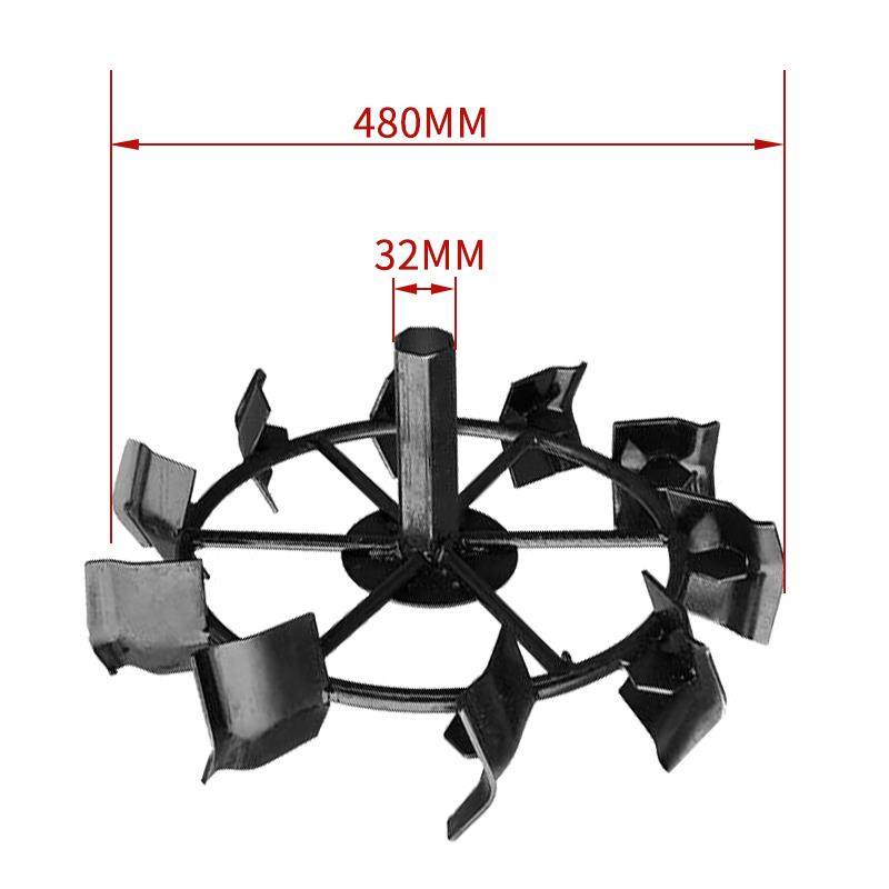 微耕机防滑轮翻转犁双面开沟犁翻土犁铧旋耕机防滑铁轮行走轮配件 - 图2