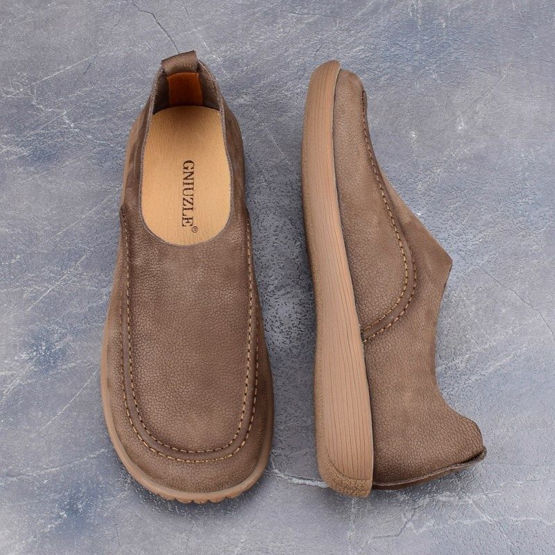 透气皮鞋软底懒人鞋一脚蹬男休闲真皮头层牛皮简约时尚豆豆鞋软皮,淘宝优惠券,粉丝福利购,淘宝优惠卷