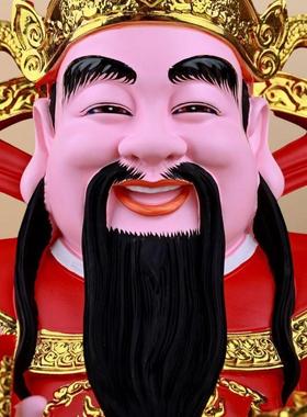 12寸16寸19寸财神爷神像家用供奉客厅办公室店铺开业文财神像树脂