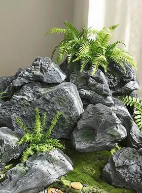 仿真玻璃钢石头假石头青龙石假山庭院商场景观道具橱窗造景装饰