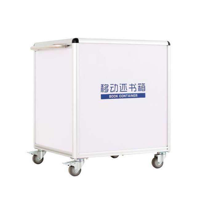 The library mobile book return truck can be lifted and quiet book return box archive room special push cart book cart book ladder