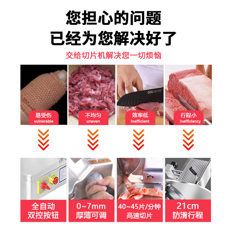 力洛克全自动切肉机商用切片机肥牛羊肉卷刨肉机火锅店鲜肉刨片机,淘宝优惠券,粉丝福利购,淘宝优惠卷