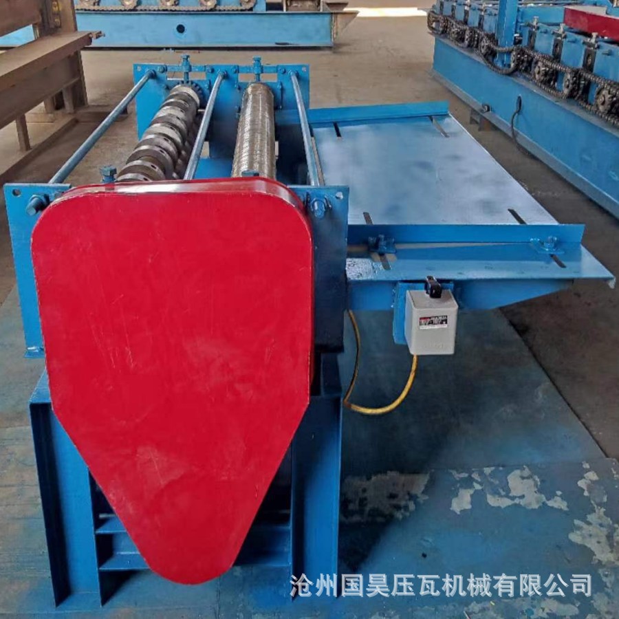 圆刀片彩钢板电动胶轴分条机,白铁皮分条机1.3米分条机国昊厂家 - 图2