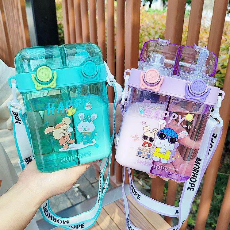 夏季新款儿童水杯学生双饮吸管杯可爱卡通水杯户外可携式随身杯水,淘宝优惠券,粉丝福利购,淘宝优惠卷