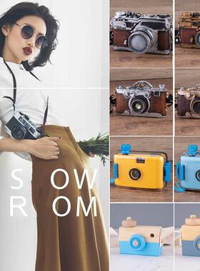 复古拍照相机道具仿真单反模型影楼婚纱儿童摄影写真老式拍摄摆件