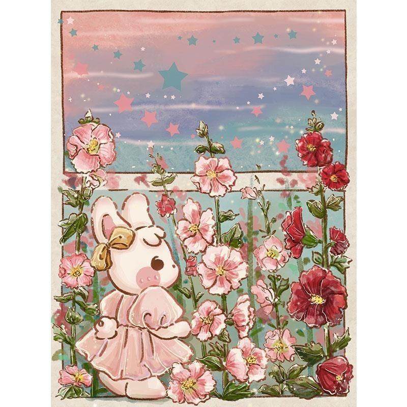 2025新款钻石画卡通兔子5d手工diy高颜值砖石贴画十字绣客厅儿童,淘宝优惠券,粉丝福利购,淘宝优惠卷