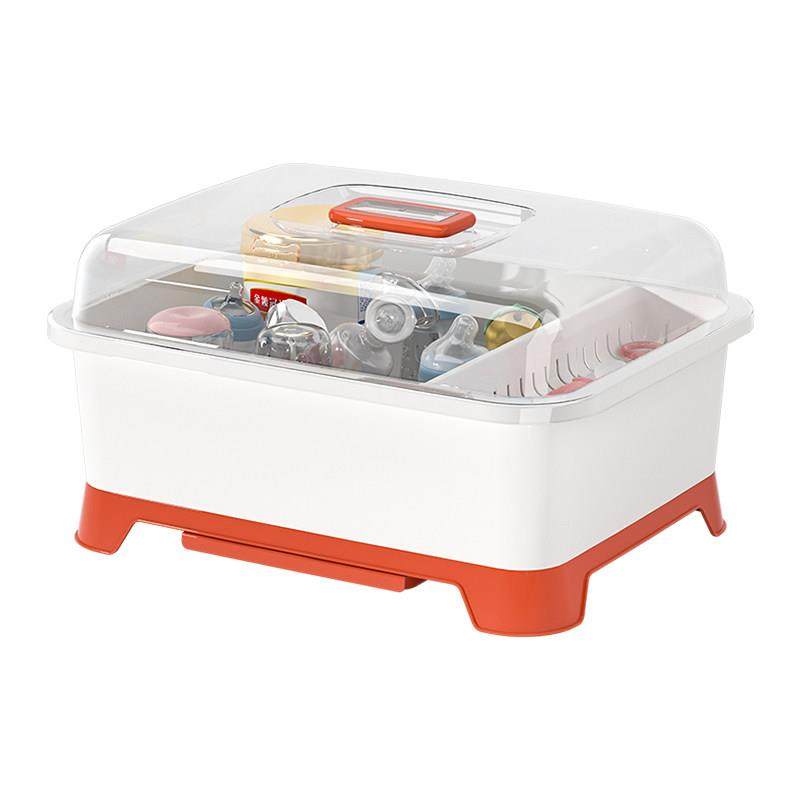 宝宝奶瓶收纳箱沥水架带盖防尘放婴儿辅食工具餐具水杯碗筷收纳盒,淘宝优惠券,粉丝福利购,淘宝优惠卷