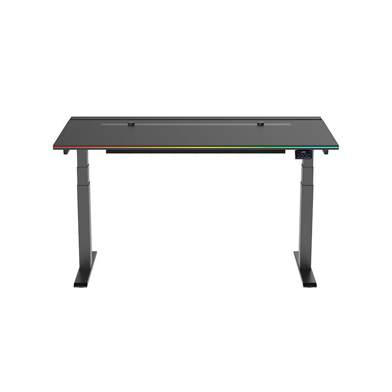 跨境高端S款电竞桌炫彩封边台式电脑游戏桌家用智能升降办公桌,淘宝优惠券,粉丝福利购,淘宝优惠卷