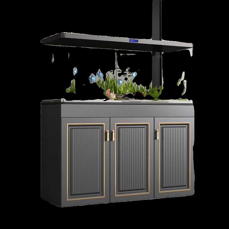 轻奢鱼缸底柜客厅家用中小型鱼缸底座水族箱超白龟缸承重落地柜子