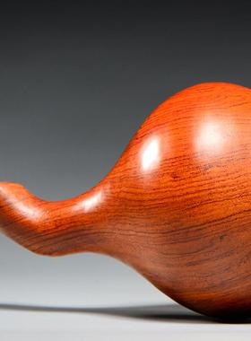 花梨木质雕刻葫芦摆件实木头葫芦吉祥物客厅电视柜装饰红木工艺品