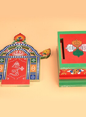 家用供奉实木彩绘多尺寸佛像底座佛龛供桌座台橡胶木菩萨神台供架