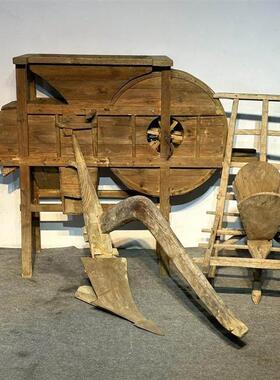 采购产品民间旧物品，木犁，风车，竹篮，旧物品，簸箕，农具，户