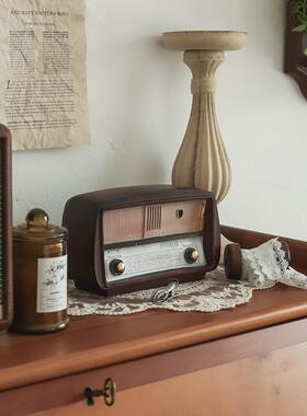 覆古旧收音机桌面装饰品美国家庭装饰品咖啡馆气氛展示照片道具