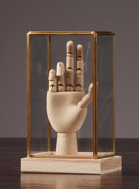 几何古董玻璃罩子家居摆件防尘客厅办公室摆设样板房间桌面装饰品