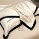 Light luxury washing silk four-piece set summer ice silk embroidered quilt cover silk I slip naked sleeping bed cover simple bed sheet summer