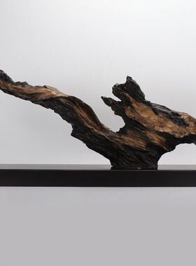 后现代新中式酒店门厅艺术品软装饰品样板房间抽象雕塑工艺品摆件