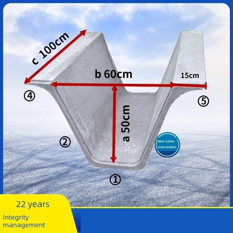水泥U型槽混渠凝土流水槽 预制排水沟成品U排 型水污抗压XMT - 图2