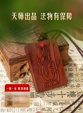 龙虎山天师府天然雷击木护身牌紫薇讳吊坠金光咒牌令牌车挂件平安