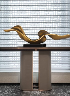 透明树脂抽象雕塑k售楼处门厅柜装饰品客厅桌面摆饰入户门玄关摆