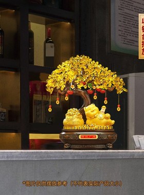 财源广进躺赚g招财猫发财树摆件招财聚宝盆收银台装饰店铺开业礼