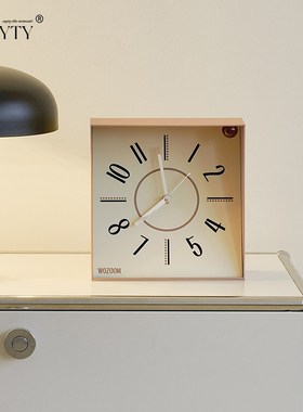 TEBO简约轻奢时钟玄关桌面创意摆件客L厅座钟摆放式钟表装饰品