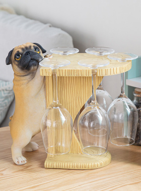 创意红酒杯架摆件免安装高脚杯架倒挂家用酒M柜装饰品悬挂吊杯架