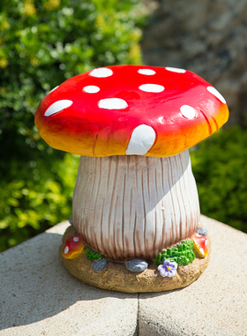 庭院花园幼儿园林景观雕塑摆件户外玻璃钢蘑菇桌椅U院子桌椅装饰