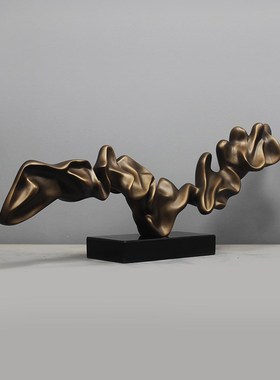 抽象雕塑摆饰艺术家居饰品酒店大厅摆放样板O房售楼处客厅轻奢摆