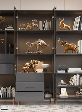 现代客厅酒柜装饰品轻奢高档红酒架电视柜玄关办公室书柜家居摆饰