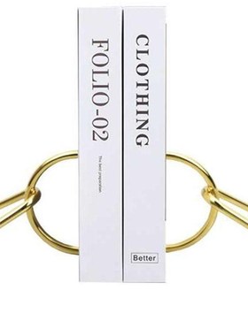 简约现代金属黑色书档书靠书立轻奢创意家居桌面书柜软装饰品摆件