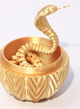 3d打印蛇蛋关节全身可动创意礼品居家摆件儿童玩具小蛇手办蛇模型