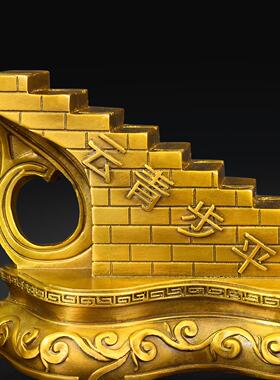 平步青云步步高升纯黄铜办公室桌面摆件登天梯黄铜家居工艺品摆设