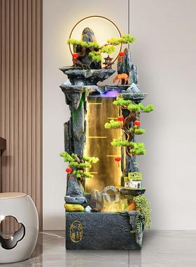 客厅风车流水摆件循环水招财风水轮假山瀑布造景喷泉搬家开业礼物