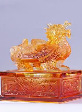 琉璃四神兽玄武龙龟摆件招财工艺品玄关客厅办公室桌面装饰摆放