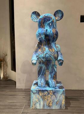 德式潮流客厅家居电视柜大号落地装饰品摆件卡通暴力流体熊存钱罐