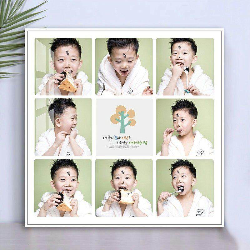 九宫格相框挂墙定制水晶洗相片婚纱照放大宝宝儿童多照片摆台制作,淘宝优惠券,粉丝福利购,淘宝优惠卷