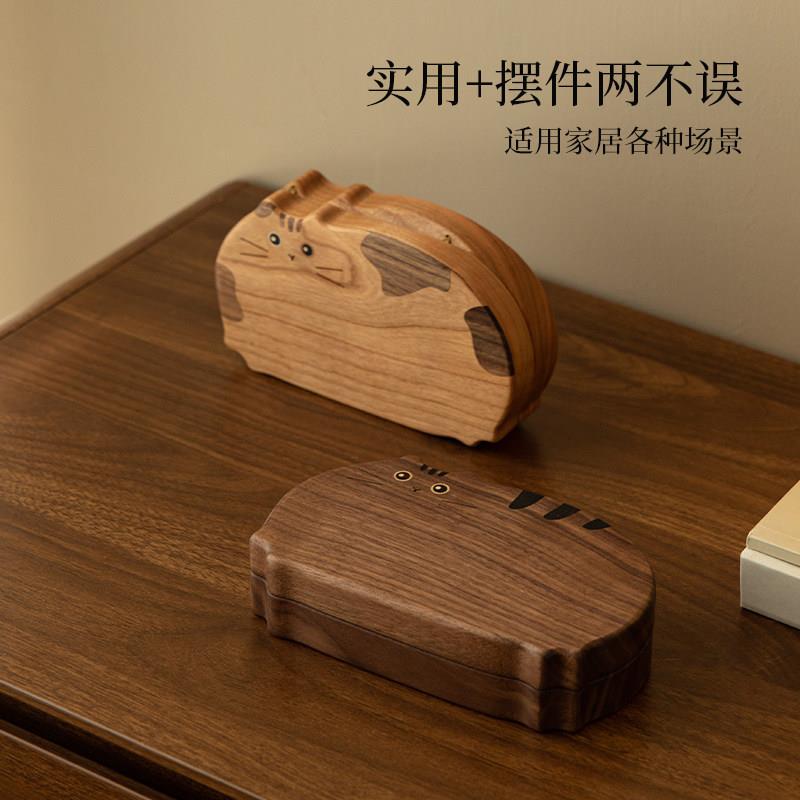 Jewelry box storage box, high-end and exquisite solid wood hand ornaments, earrings and rings, 2026 new jewelry box
