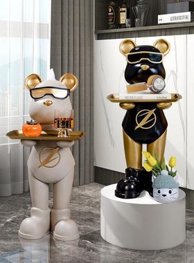 可爱的暴力熊客厅装饰品大型落地式托盘家无障碍豪华卡通娃娃旁边