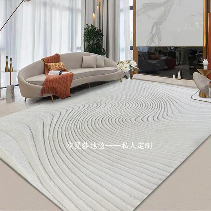 轻奢风现代客厅羊毛地毯沙发茶几地垫简约高级感家用卧室2025新款 - 图0