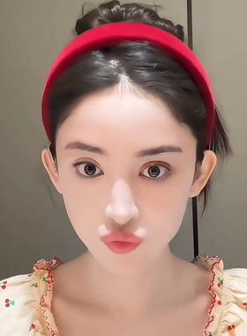 古力娜扎同款安可拉红丝绒宽边发箍女日常外戴高颅顶复古时尚发卡