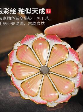 莲花香插香盘点香托盘接香灰线香炉支架家用室内插香底座檀香薰炉